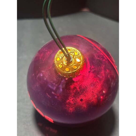 Luminetch VTG 1993 Limited Edition Glass Lighted Christmas Ornament Santa - Picture 6 of 10